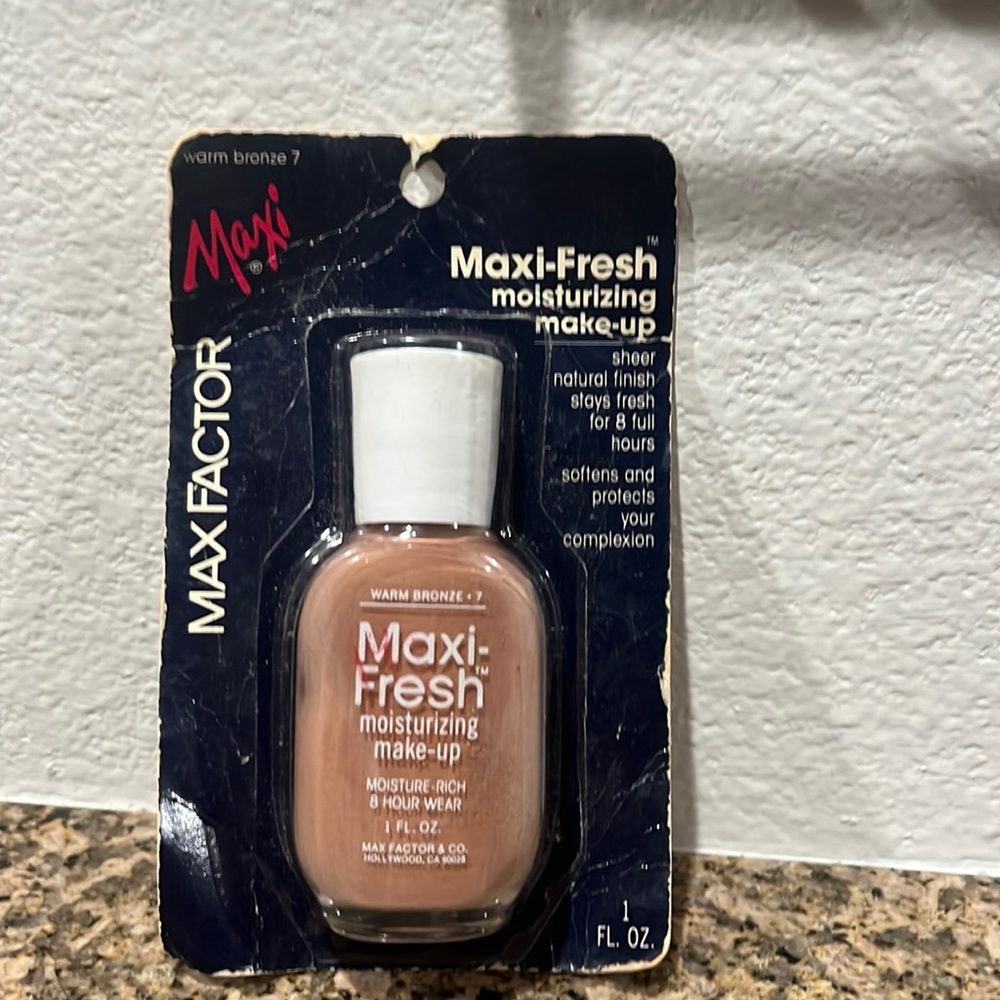 Vintage Max Factor Maxi Fresh Moisturizing Make-Up Foundation Warm Bronze New